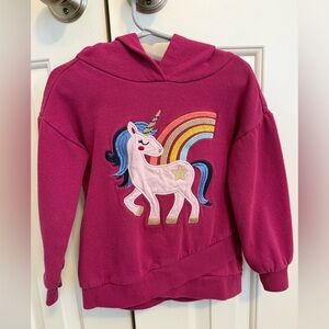 Kids Headquarters Toddler Girl Unicorn and Rainbow Hoodie Size 4